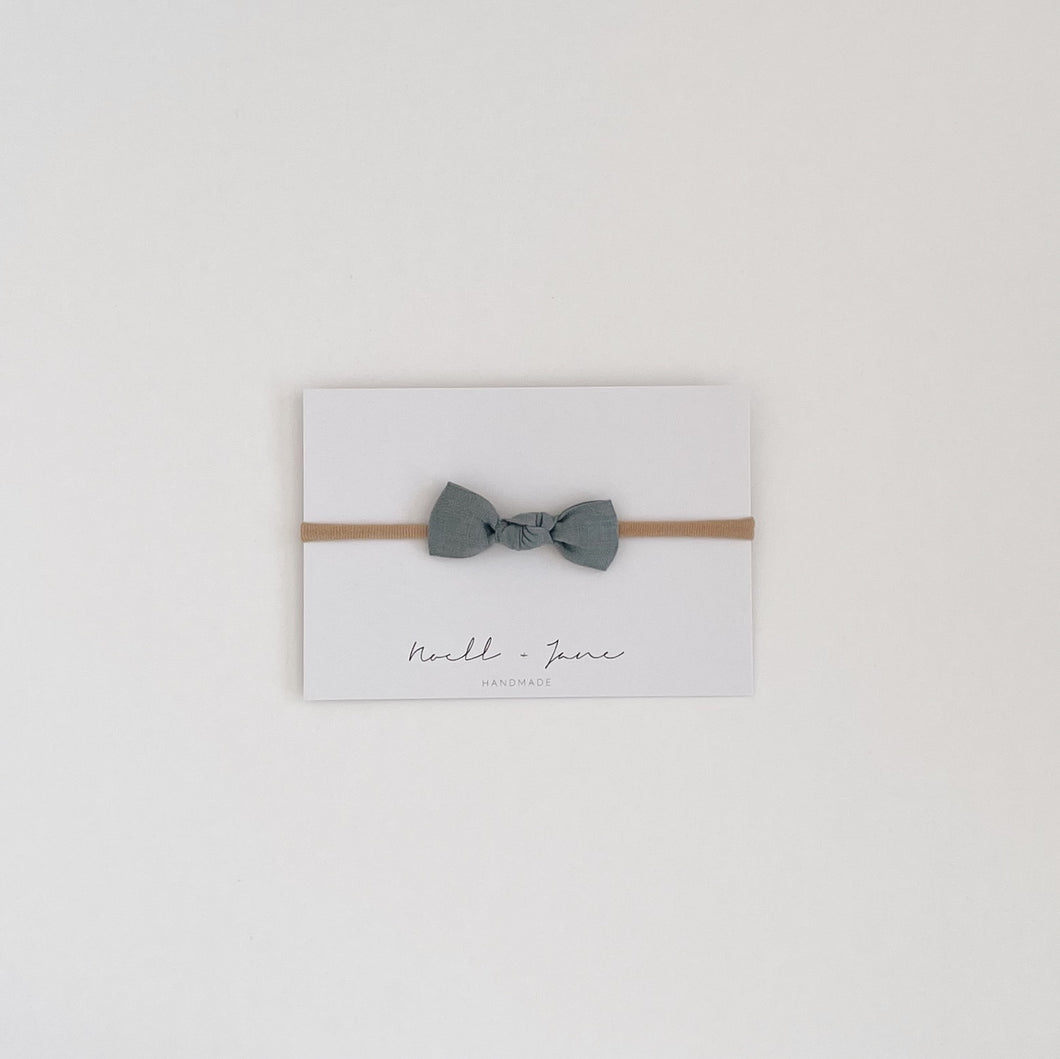 Knot Bow -  dusty blue